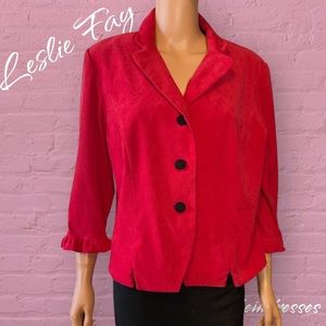 Vintage LESLIE FAY Red Blazer/Jacket